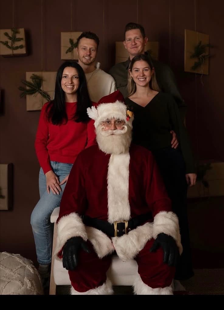A family with Santa